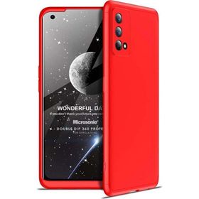Microsonic Oppo A74 4G Double Dip 360 Protective Kırmızı Cep Telefonu Kılıfı