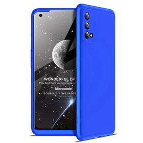 Microsonic Oppo A74 4G Double Dip 360 Protective Mavi Cep Telefonu Kılıfı