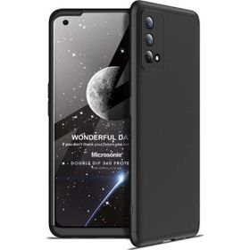Microsonic Oppo A74 4G Double Dip 360 Protective Siyah Cep Telefonu Kılıfı