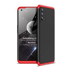 Microsonic Oppo A74 4G Double Dip 360 Protective Siyah Kırmızı Cep Telefonu Kılıfı