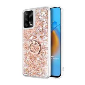 Microsonic Oppo A74 4G Glitter Liquid Holder Gold Cep Telefonu Kılıfı