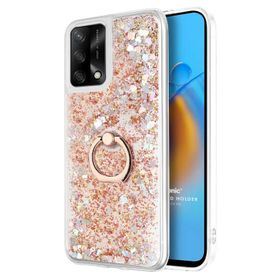 Microsonic Oppo A74 4G Glitter Liquid Holder Gold Cep Telefonu Kılıfı