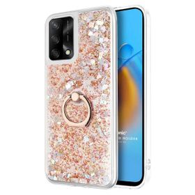 Microsonic Oppo A74 4G Glitter Liquid Holder Gold Cep Telefonu Kılıfı