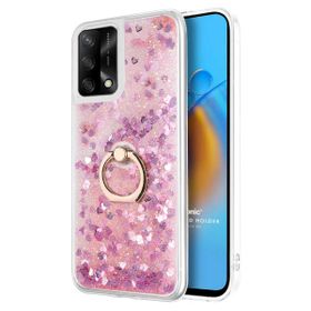 Microsonic Oppo A74 4G Glitter Liquid Holder Pembe Cep Telefonu Kılıfı