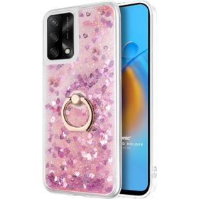 Microsonic Oppo A74 4G Glitter Liquid Holder Pembe Cep Telefonu Kılıfı