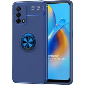 Microsonic Oppo A74 4G Kickstand Ring Holder Lacivert Cep Telefonu Kılıfı