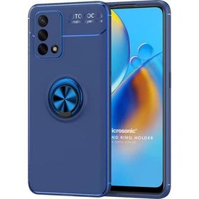 Microsonic Oppo A74 4G Kickstand Ring Holder Lacivert Cep Telefonu Kılıfı