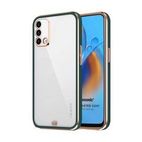 Microsonic Oppo A74 4G Laser Plated Soft Koyu Yeşil Cep Telefonu Kılıfı