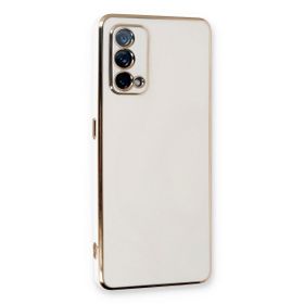 Microsonic Oppo A74 4G Olive Plated Beyaz Cep Telefonu Kılıfı