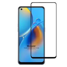 Microsonic Oppo A74 4G Tam Kaplayan Temperli Siyah Cam Ekran Koruyucu