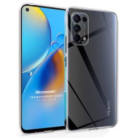 Microsonic Oppo A74 4G Transparent Soft Beyaz Cep Telefonu Kılıfı