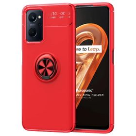 Microsonic Oppo A76 Kickstand Ring Holder Kırmızı Kılıf