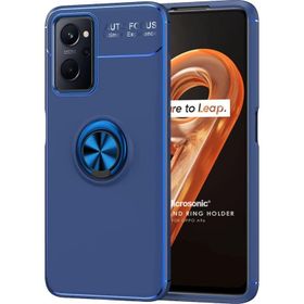 Microsonic Oppo A76 Kickstand Ring Holder Lacivert Kılıf