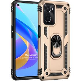 Microsonic Oppo A76 Military Ring Holder Gold Cep Telefonu Kılıfı