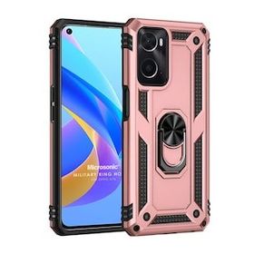 Microsonic Oppo A76 Military Ring Holder Rose Gold Cep Telefonu Kılıfı