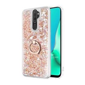 Microsonic Oppo A9 2020 Glitter Liquid Holder Gold Cep Telefonu Kılıfı