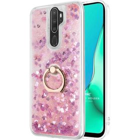 Microsonic Oppo A9 2020 Glitter Liquid Holder Pembe Cep Telefonu Kılıfı