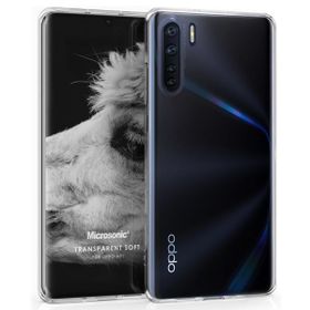 Microsonic Oppo A91 Transparent Soft Beyaz Cep Telefonu Kılıfı