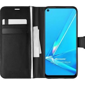 Microsonic Oppo A92 Delux Leather Wallet Siyah Cep Telefonu Kılıfı