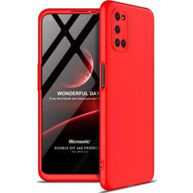 Microsonic Oppo A92 Double Dip 360 Protective Kırmızı Cep Telefonu Kılıfı