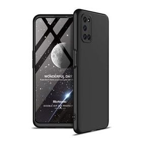 Microsonic Oppo A92 Double Dip 360 Protective Siyah Cep Telefonu Kılıfı