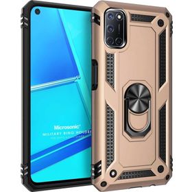 Microsonic Oppo A92 Military Ring Holder Gold Cep Telefonu Kılıfı