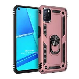 Microsonic Oppo A92 Military Ring Holder Rose Gold Cep Telefonu Kılıfı