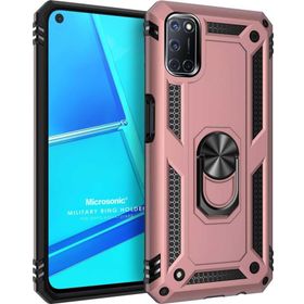 Microsonic Oppo A92 Military Ring Holder Rose Gold Cep Telefonu Kılıfı