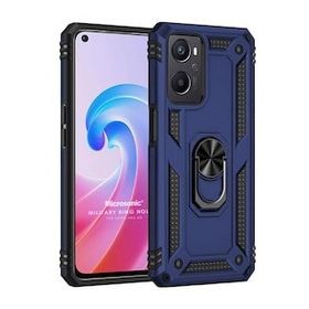 Microsonic Oppo A96 Military Ring Holder Lacivert Kılıf