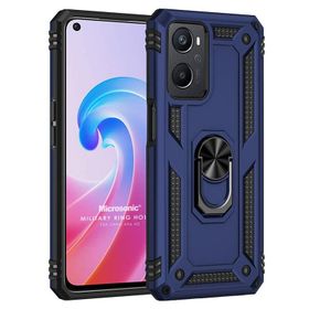 Microsonic Oppo A96 Military Ring Holder Lacivert Kılıf