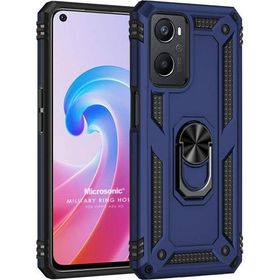 Microsonic Oppo A96 Military Ring Holder Lacivert Kılıf
