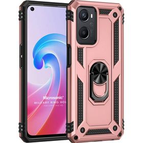 Microsonic Oppo A96 Military Ring Holder Rose Gold Cep Telefonu Kılıfı