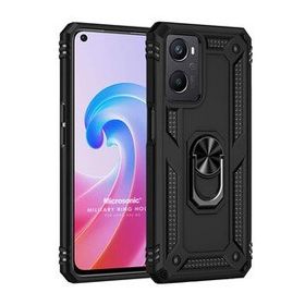 Microsonic Oppo A96 Military Ring Holder Siyah Kılıf