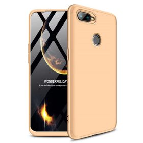 Microsonic Oppo Ax7 Double Dip 360 Protective Gold Kılıf