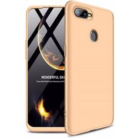 Microsonic Oppo Ax7 Double Dip 360 Protective Gold Kılıf