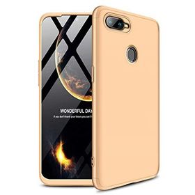 Microsonic Oppo Ax7 Double Dip 360 Protective Gold Kılıf