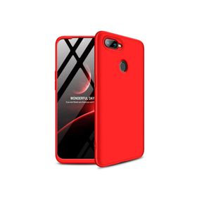 Microsonic Oppo Ax7 Double Dip 360 Protective Kırmızı Kılıf