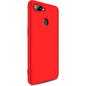 Microsonic Oppo F9 / Pro Double Dip 360 Protective Siyah Kırmızı Kılıf