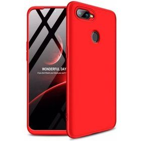 Microsonic Oppo F9 / Pro Double Dip 360 Protective Siyah Kırmızı Kılıf