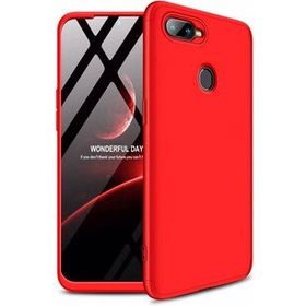 Microsonic Oppo F9 / Pro Double Dip 360 Protective Siyah Kırmızı Kılıf