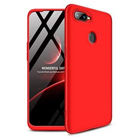 Microsonic Oppo F9 / Pro Double Dip 360 Protective Siyah Kırmızı Kılıf