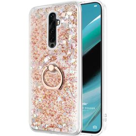 Microsonic Oppo Reno 2Z Glitter Liquid Holder Gold Kılıf