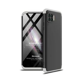 Microsonic Oppo Reno 4 Lite Double Dip 360 Gri Siyah Kılıf