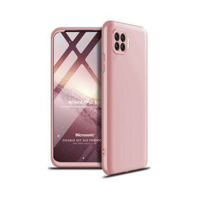 Microsonic Oppo Reno 4 Lite Double Dip 360 Rose Gold Cep Telefonu Kılıfı