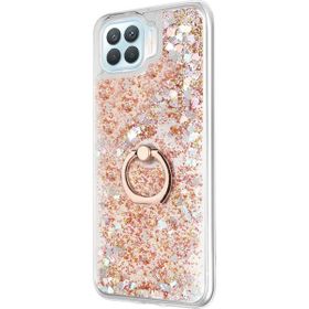Microsonic Oppo Reno 4 Lite Glitter Liquid Holder Gold Cep Telefonu Kılıfı