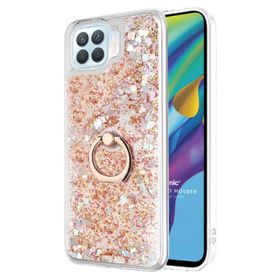 Microsonic Oppo Reno 4 Lite Glitter Liquid Holder Gold Cep Telefonu Kılıfı