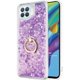 Microsonic Oppo Reno 4 Lite Glitter Liquid Holder Mor Cep Telefonu Kılıfı