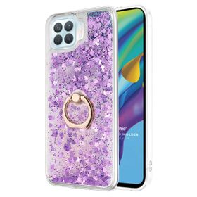 Microsonic Oppo Reno 4 Lite Glitter Liquid Holder Mor Cep Telefonu Kılıfı