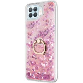 Microsonic Oppo Reno 4 Lite Glitter Liquid Holder Pembe Cep Telefonu Kılıfı
