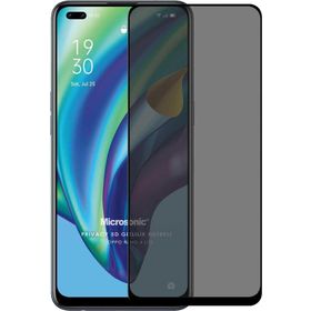Microsonic Oppo Reno 4 Lite Privacy 5D Gizlilik Filtreli Siyah Cam Ekran Koruyucu